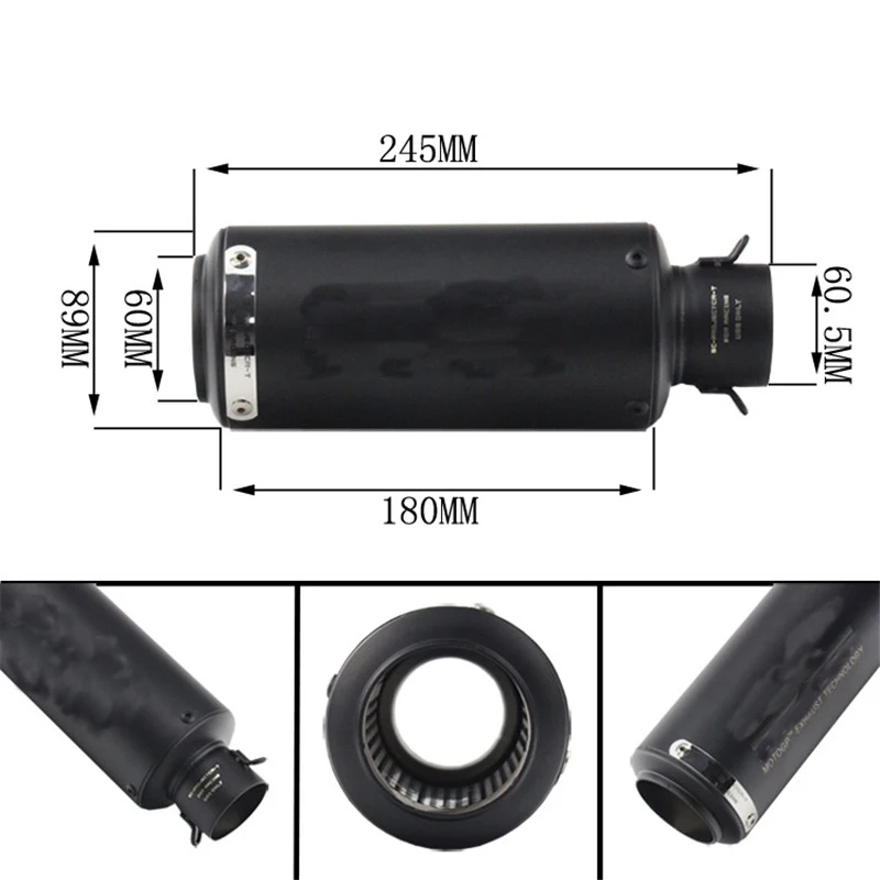 51/61 мм Универсальный Akrapovic moto цикл выхлопной трубы moto с дБ убийца для s1000rr z1000 CB1000r gsxr650 R1ktm отл k6 k7 ATV