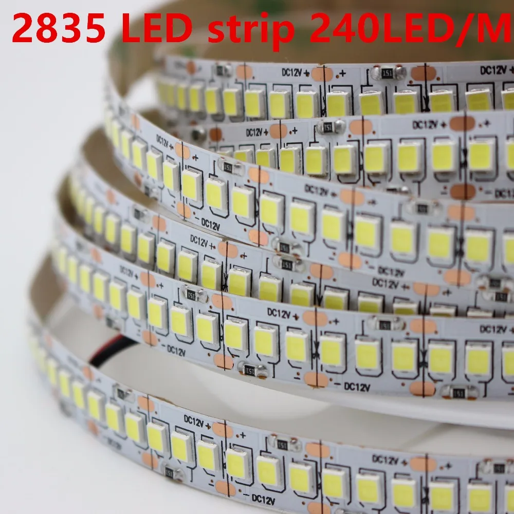 5m/lot PCB 2835 SMD 1200 LED Strip Tape DC12V Ip20 Non Waterproof Flexible Light 240 Leds/m, White Warm White
5m/lot PCB 2835 SMD 1200 LED Strip Tape DC12V Ip20 Non Waterproof Flexible Light 240 Leds/m, White Warm White