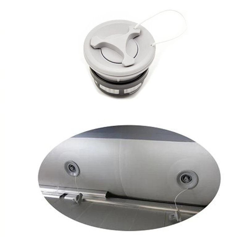 4Pcs 6 Tooth Kayak Dinghy Inflatable Boat Screw Recessed Seal Air Valve with Cap Accessories |