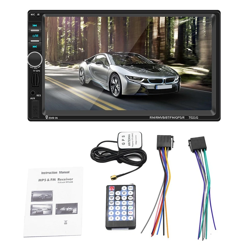 

2 Din Car Radio 7Inch HD MP5 Player Press Sn Digital Display Bluetooth with Southeast Asia Map USB 2Din Autoradio