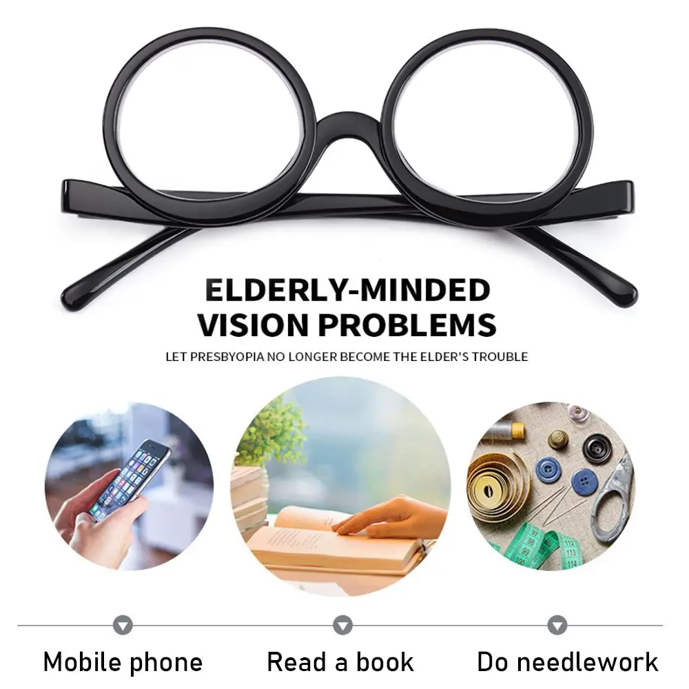 

Magnifying Magnification Eyeglasses Lens +10~+40 Folding Clamshell Presbyopic Glasses Makeup Eyewear Reading Glasses