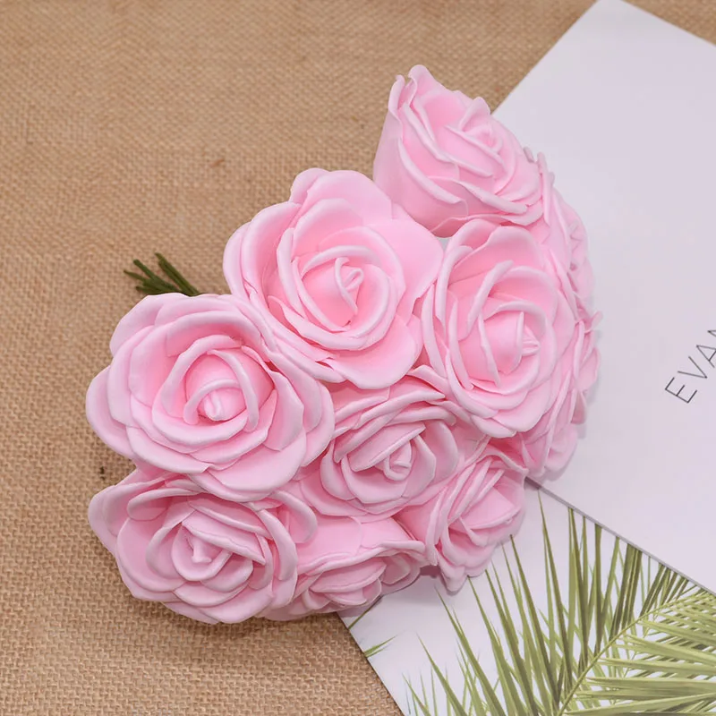 5/10 шт. 8 см Искусственный Пена роза искусственный цветок букет невесты