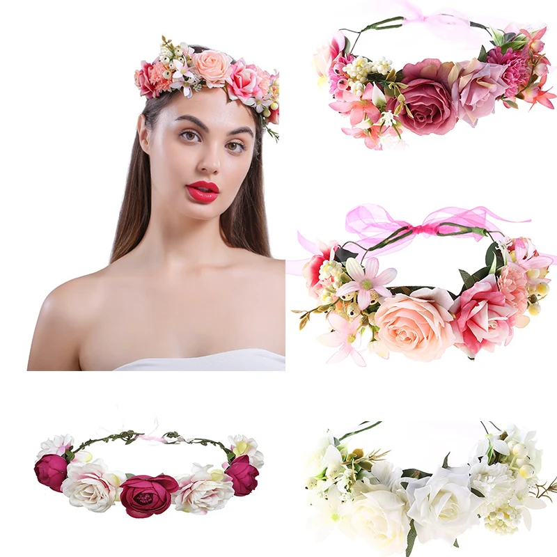 

Новый креативный венок, головные уборы, модный головной убор с имитацией розы для свадьбы, праздвечерние НКИ, повязка на голову для морского...