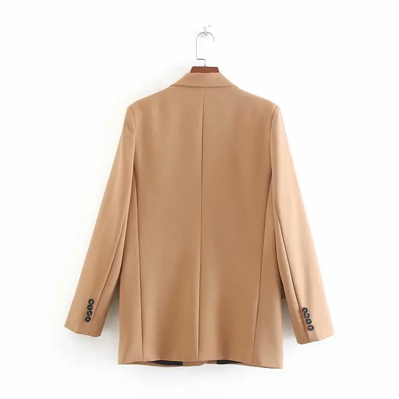 Женский элегантный однокнопочный костюм с карманами длинным рукавом женское