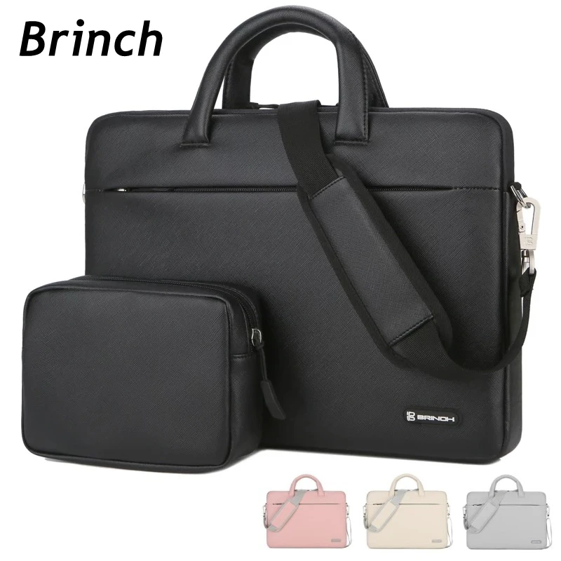 

Waterproof Brinch Brand Laptop Bag 13,14,15,15.6 inch,Leather Messenger Handbag Case For Macbook Air Pro Notebook PC DropShip