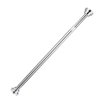 extendable spring tension rod clothes drying po le stainless steel shower curtain rod retractable bathroom wardrobe
