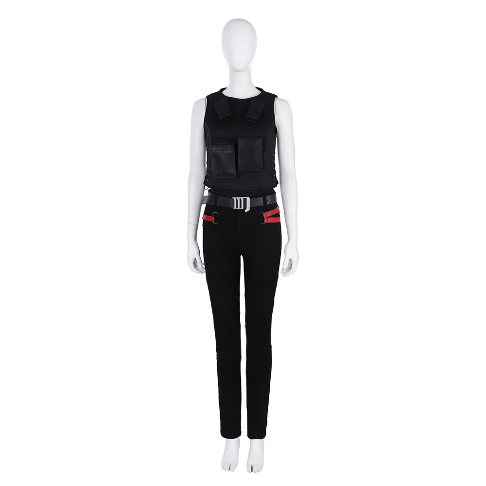 shirt pants belt set Костюм для косплея в стиле cybernetics и панк, кожаная куртка, набор для Хэллоуина для девочек, Индивидуальный размер - Цвет: shirt pants belt set