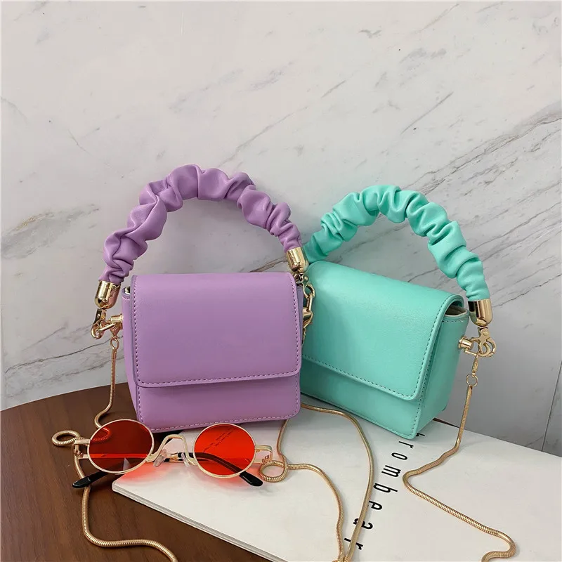 

Новая Маленькая женская сумка, новинка 2020, стильная сумка-мессенджер, сумка на цепочке, квадратная переносная сумка-слинг на одно плечо