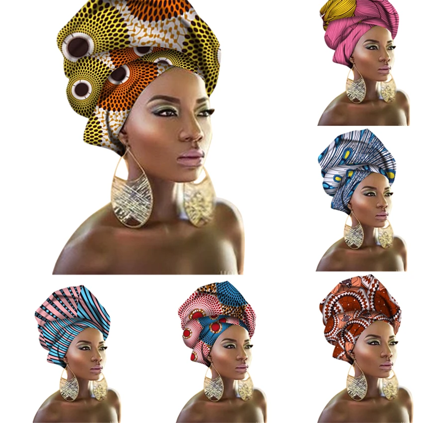 Африканские базин Riche дизайн головной убор для женщин традиционные этнические