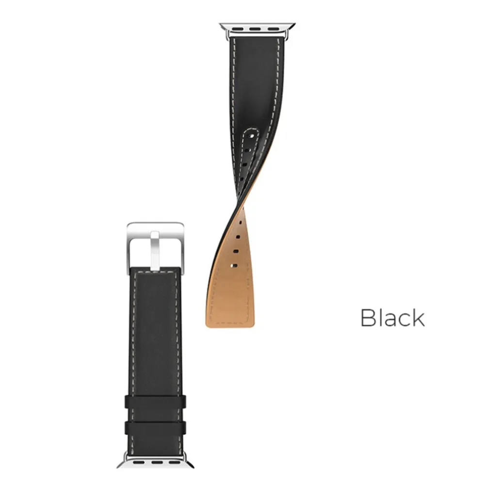 Luxury Soft PU Leather Bracelet Strap Trendy Design Women Men Watch Wrist Strap Band Suitable for Apple Watch Series1/2/3/4