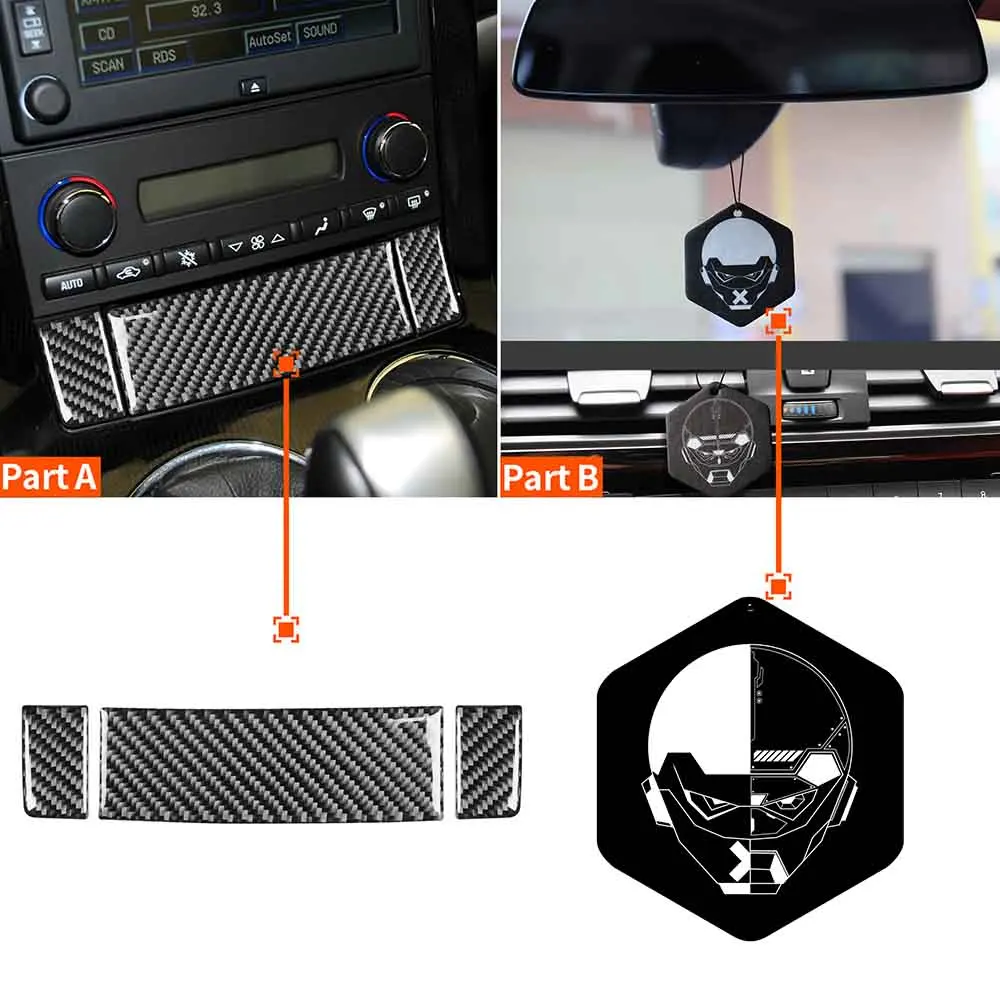 

Carbon Fiber Console Storage Box Panel Sticker For Chevrolet Corvette C6 2005-07