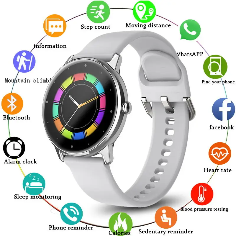 

LIGE Smart Watch Real-Time Heart Rate Blood Pressure Ladies Digital Sport Bracelet Monitor Physiological Cycle Device Smartwatch