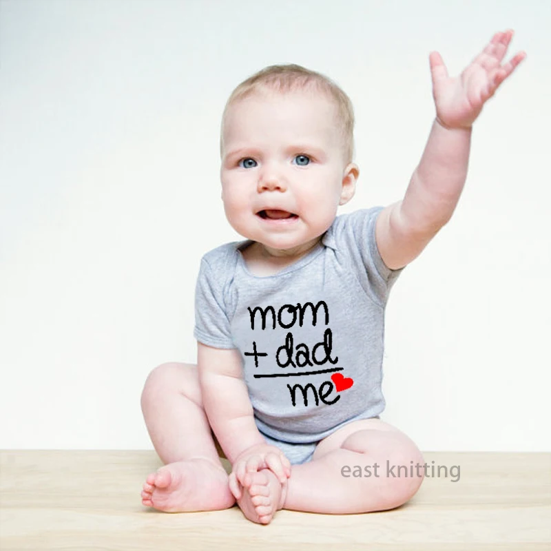 Летняя одежда для новорожденных малышей забавные комбинезоны боди мамы и папы| |