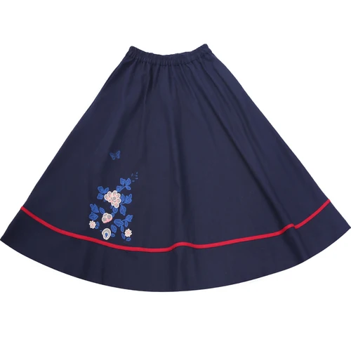 Модные свободные повседневные короткие юбки с карманами вышивка хлопок лен юбка