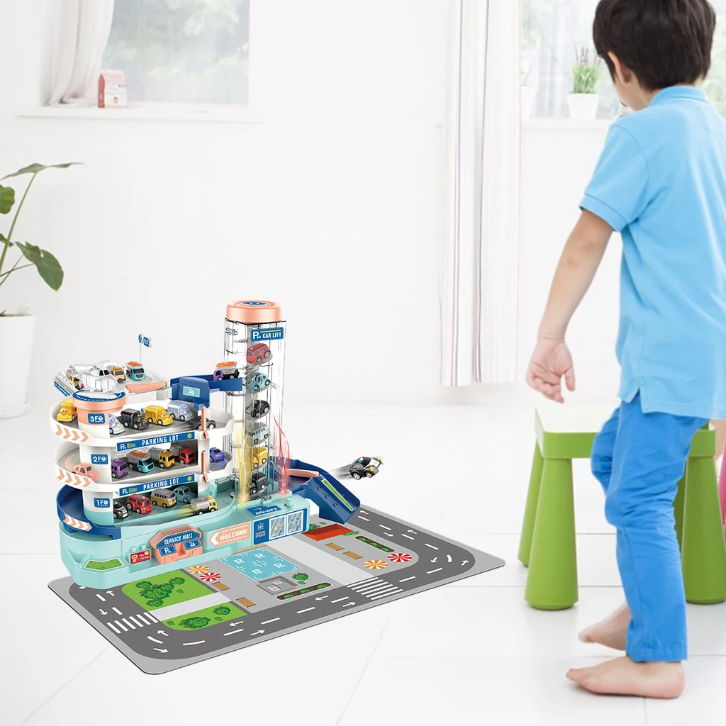 Детский 3 напольный городской автомобиль парк детской гоночной машины рампа для