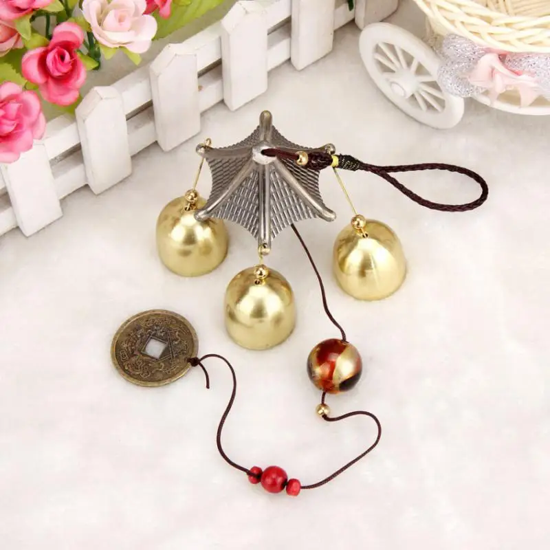 

MagiDeal Brass Big Metal Bells Wind Chime Feng Shui Home Garden Hanging Decor Roof-Fortune Oriental Chinese Lucky Bell