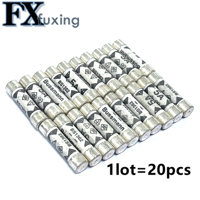 

20Pcs 6x25mm British Bussmann Fuses BS1362 Ceramic fuse 250V 1A 2A 3A 5A 10A 13A 15A 20 Explosion-proof Ceramic Fuse Hot New