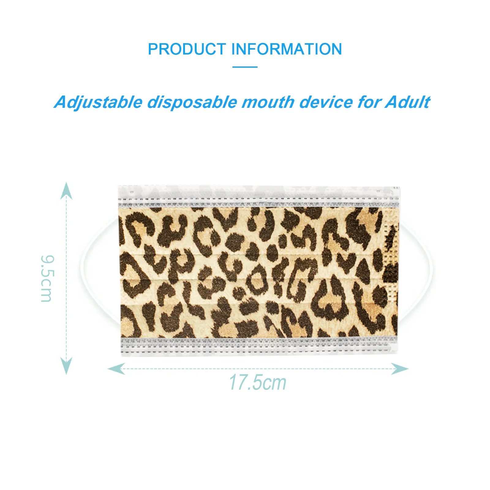 

50pcs Disposable Masks Adult Leopard Print Face Mask Three-layer Mouth Mask Mascarillas Mascara Black Mouth Caps Masque Rose