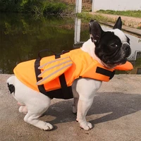2021 new pet dog life jacket safety clothes life vest with fin collar harness saver pet dog swimming preserver summer swimwear