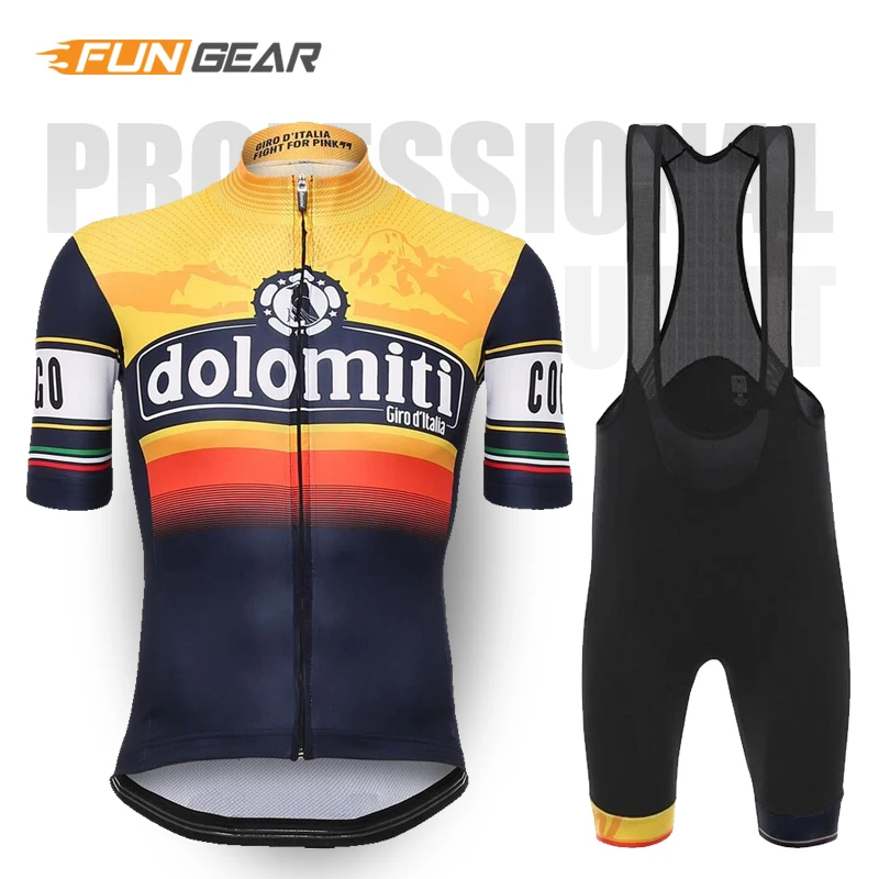 Bib Cycling Set ITALIA одежда для команды велосипедистов трикотажный комплект для велоспорта велосипедные Шорты Ropa Ciclismo быстросохнущие мужские летние велосипедный майон комплект укороченных брюк - Цвет: Bib Cycling Set