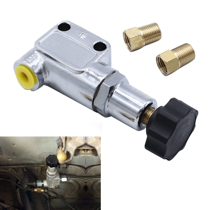 

Brake Bias Proportioning Valve Pressure Regulator for Brake Adjustment 1/8-27 NPT Pressure Regulator Screw Knob Type
