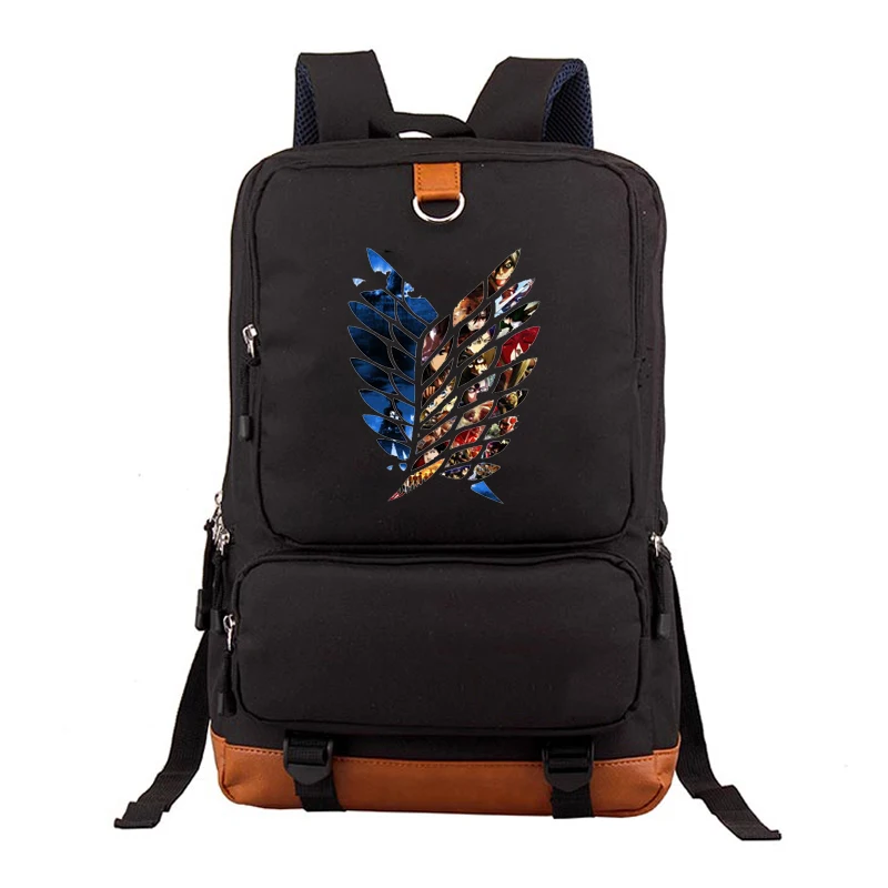 

Women Men School Bag Attack on Titan Backpack Girls Boys Fashion School Bags Teenager Schoolbag Harajuku Custom Travel Backpack