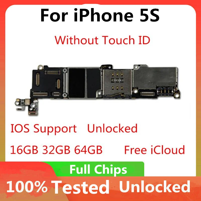 Низкая цена материнская плата для iPhone 5S 100% оригинальная разблокированная IOS