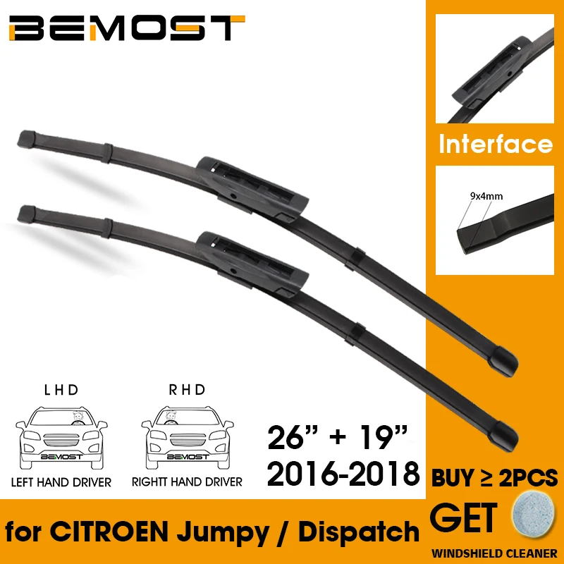 

Автомобильное переднее окно лобовое стекло резиновый силиконовый запасной стеклоочиститель для Citroen Jumpy/Отправка 2016-2018 LHD / RHD 26 "+ 19" автомоби...