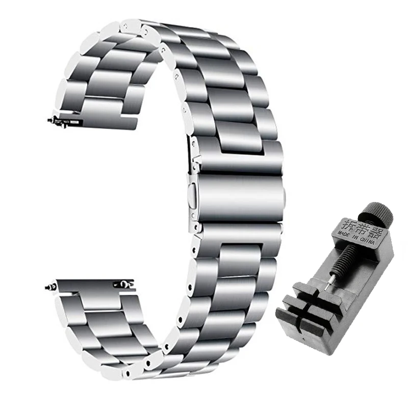 silver Для huawei gt honor watch Волшебный ремень ремешок 22 мм спортивные из нержавеющей стали ремешок, samsung gear s3 22 мм ремешок - Band Color: silver