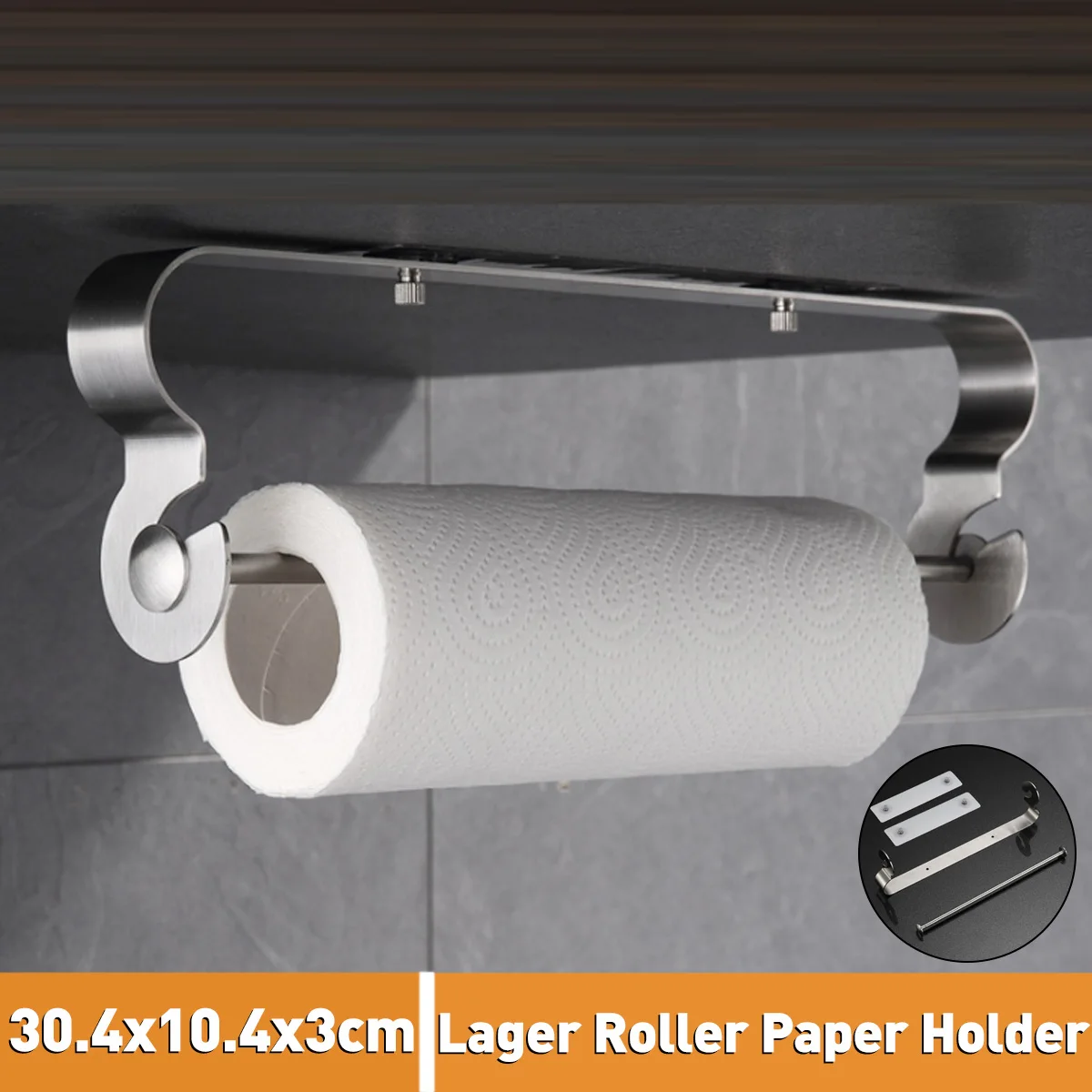 

Kitchen Bathroom Toilet Stainless Steel Paper Holder Tissue Racks Roll Paper Holders Paper Towel Holder Fresh-Keeping Bag Rack