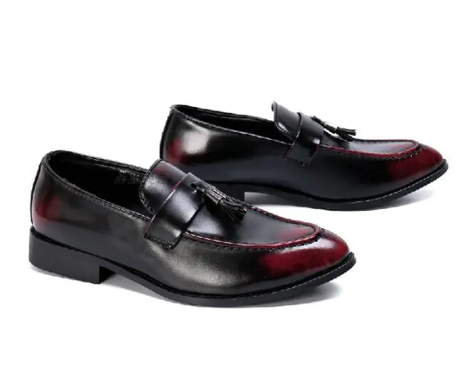 Мужские классические туфли из натуральной кожи на низком каблуке | Обувь