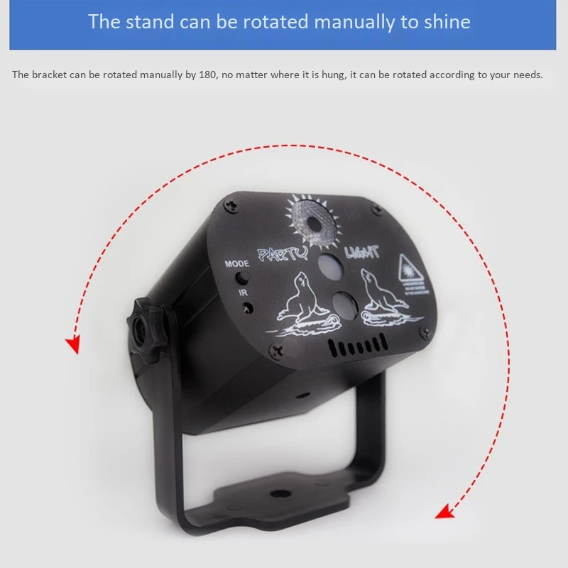 

60 in 1 Mini Stage Light LED Multi-Function Sound Control Party Light for Christmas, Halloween, Stage, Bar Decoration