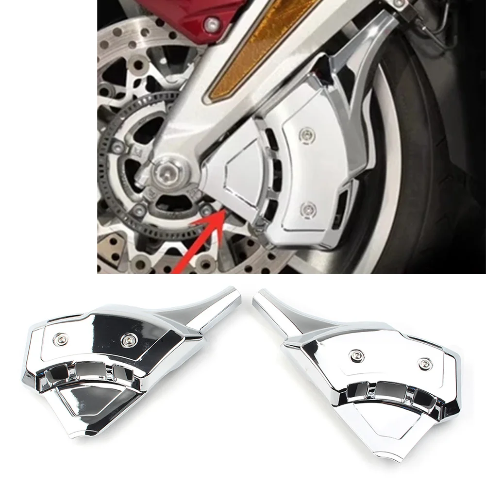 2Pcs Motorcycle Front Brake Caliper Decoration Cover For Honda Gold Wing GL1800 2018 2019 2020 2021 ABS Plastic Chrome