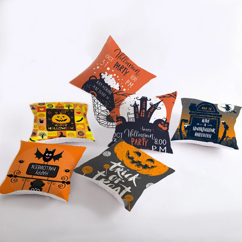 Оранжевый Чехол на подушку с геометрическим принтом тыквы 45x45 см перчатки для