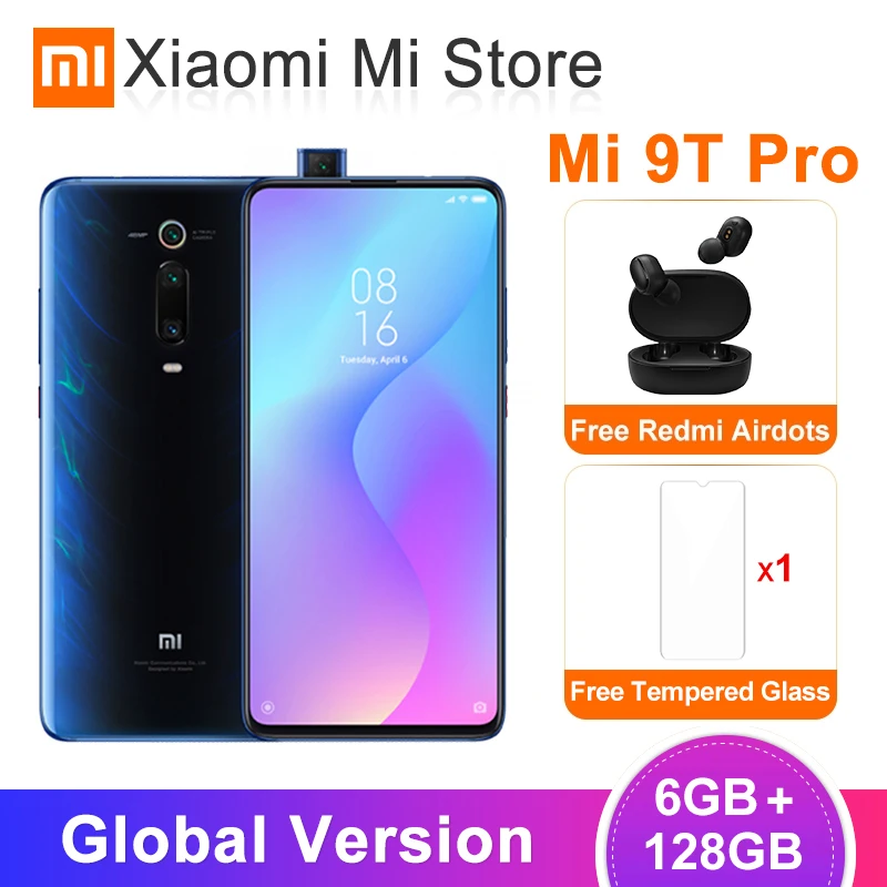 Глобальная версия Xiaomi mi 9T Pro 6GB 128GB(Red mi K20 Pro) 48MP+ 20MP AI камера 6,3" в распознавании экрана 4000mAh NFC
