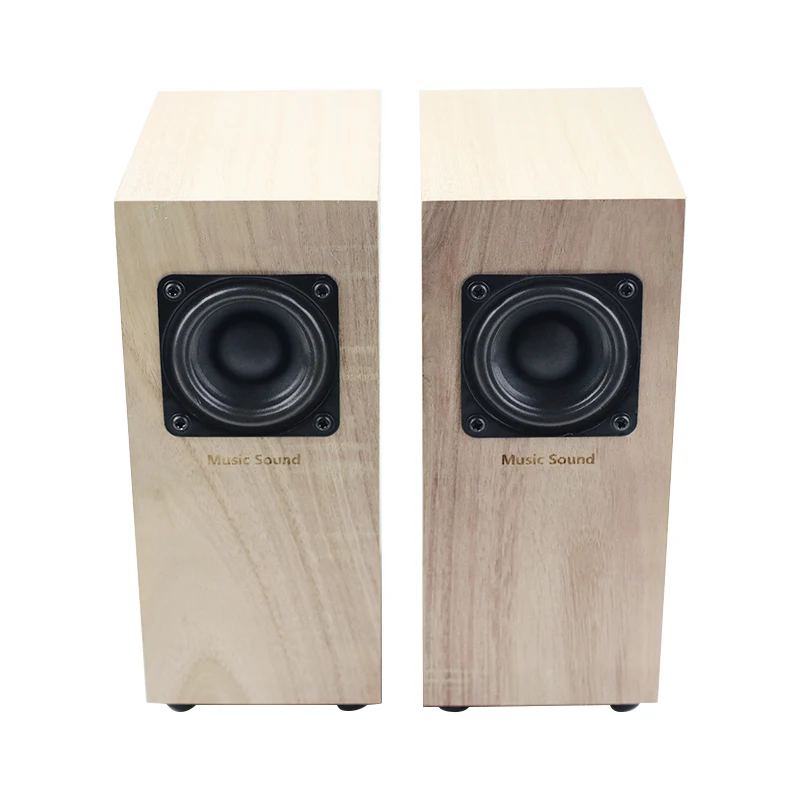 GHXAMP Full Range Wooden Speakers Hifi 2.0 Treble Midrange Bass Balance Clear Passive Loudspeaker Stereo Home Theatre 4ohm 2pcs