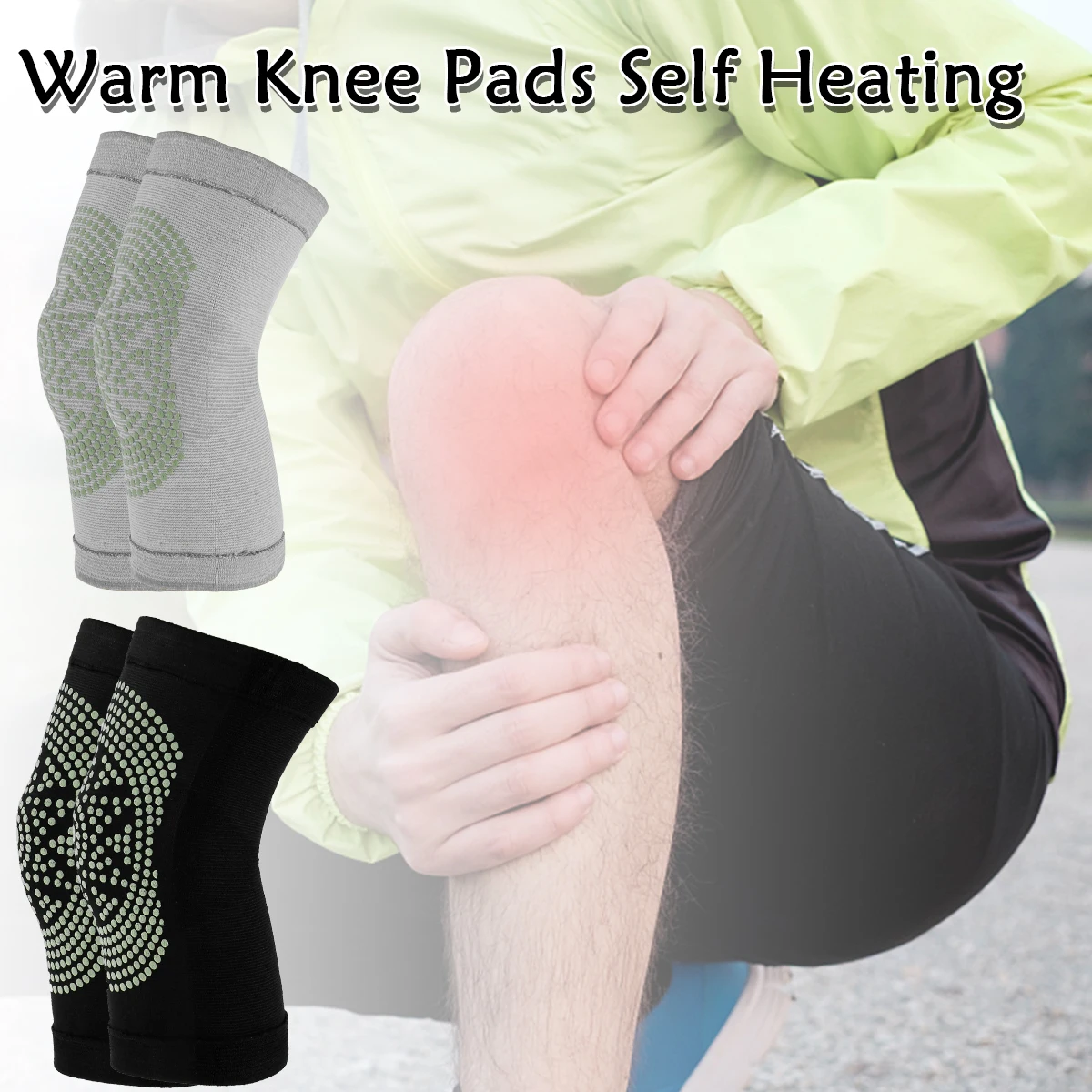 

2pcs Unisex Self-Heating Knee Brace Support Knee Pad Warm for Arthriti Joint Pain Relief Injury Recovery Belt Knee Massager+Warm