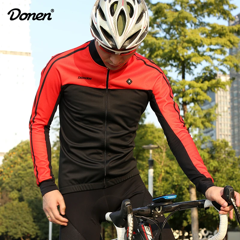

DONEN 2018 Thermal Cycling Jacket Winter Warm Up Bicycle Clothing Windproof Soft Fleece complex Coat MTB Bike Jersey