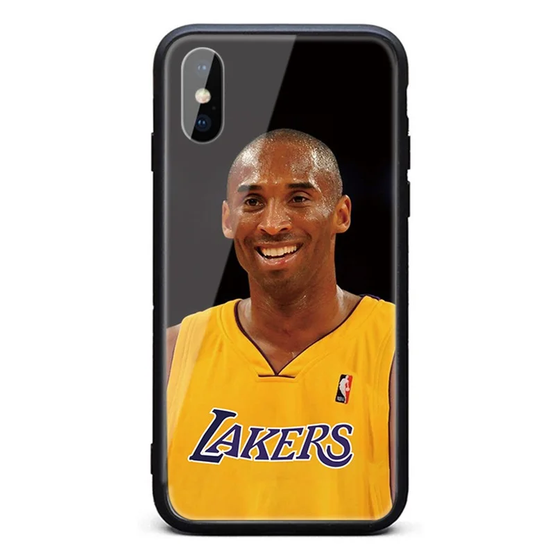 

Basketball Kobe Bryant Tempered Glass Phone Case for Apple iPhone 12 11 Pro Max 12 Mini X XR XS Max 6 6S 7 8 Plus SE 2021Cover