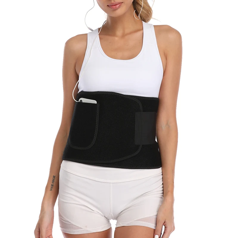 Black With Pocket Бандаж на пояс для мужчин и женщин живот Талия тренажер потеря веса обертывание Пот Сауна, для похудения тела формирователь жир Компрессионный Ремень - Цвет: Black With Pocket