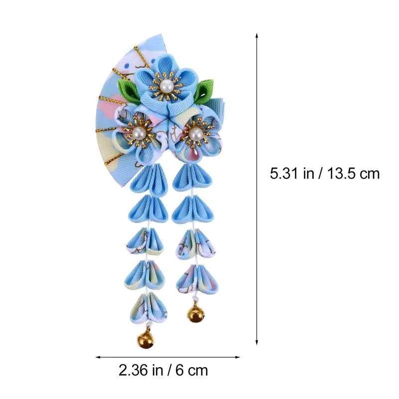 Японские шпильки для волос с бахромой в классическом стиле - традиционные палочки для украшения волос женщин и девочек.