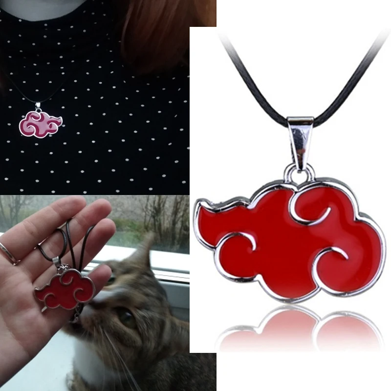 Классическое аниме Akatsuki Красное Облако Ожерелье для женщин и мужчин ювелирные