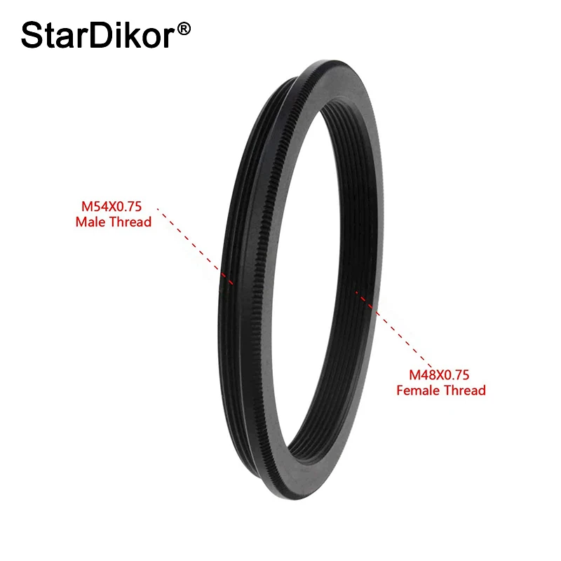Кольцо-адаптер для телескопа StarDikor M54-M48 M54X0.75 папа-M48X0.75 мама из алюминиевого