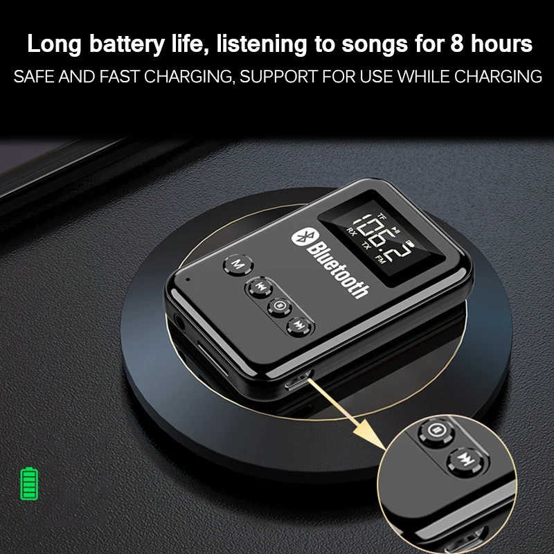 Bluetooth 5 0 приемник передатчик стерео музыка автомобильный FM Наушники Адаптер для