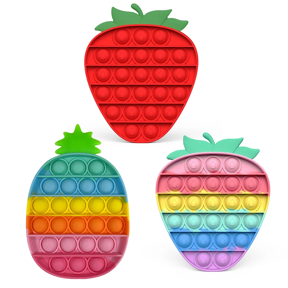 

Мультяшные фрукты с пузырьками, сенсорная игрушка, мягкие игрушки против стресса с аутизмом, пазл для раннего развития, моющаяся игрушка дл...