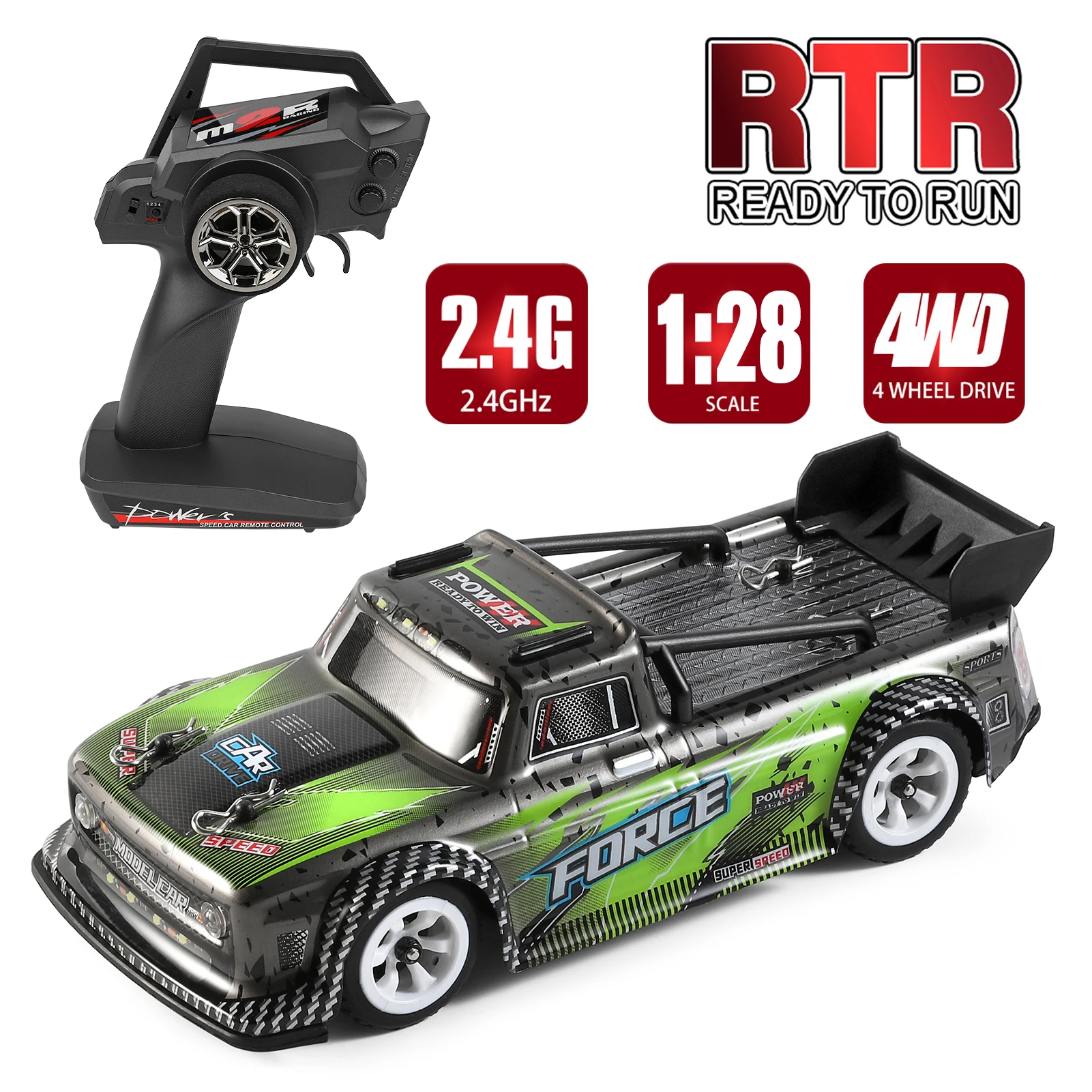 WLtoys 284131 RC Car 1:28 2.4GHz Short RC Truck Electric Car RC Race Car 30km/h High Speed Kids Gift RTR with Metal Chassis