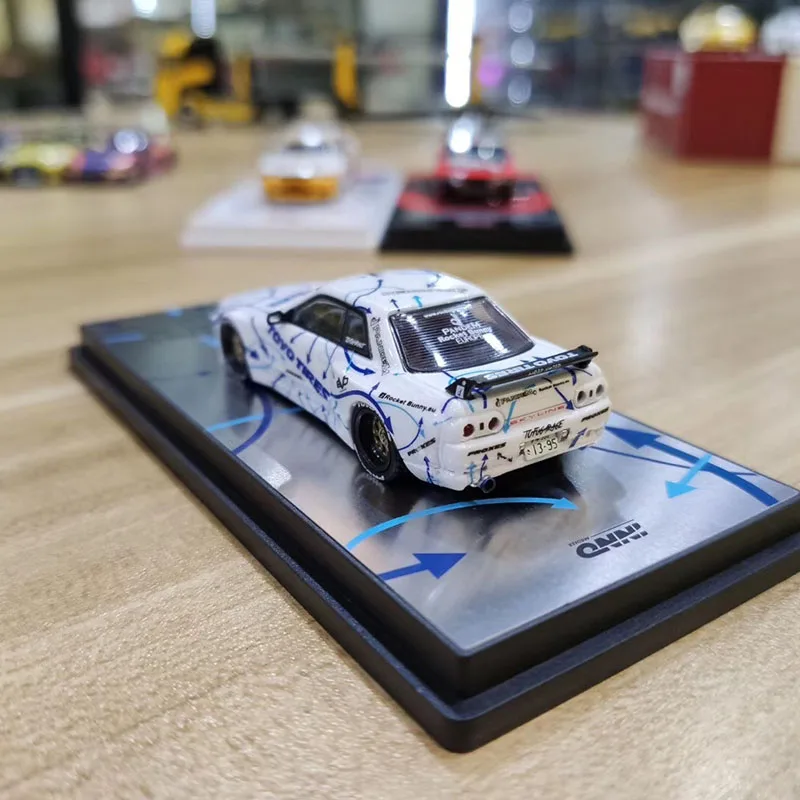 1:64 Skyline R32 Ограниченная серия GT R ракеты кролик брелок для автомобильных ключей