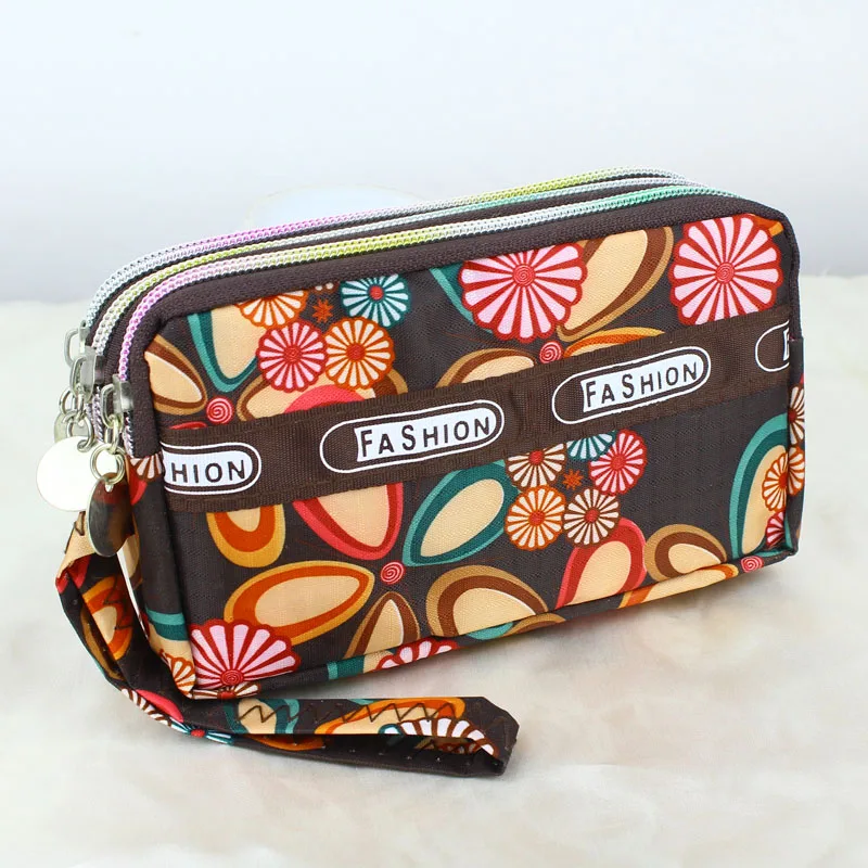 Женские кошельки на молнии Модный женский бумажник Холщовый тканевый кошелек