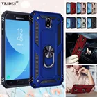Роскошный бронированный противоударный чехол для Samsung Galaxy J7 2017 J5 Pro 2017 EU J530FDS J730FDS J530FM J730FM, кольцевой держатель, Магнитный чехол