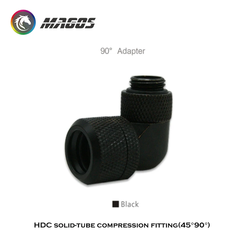 HDC Угловой 90 градусов OD14mm твердосплавный трубопровод Компрессионный фитинг G1/4